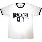 New York City: Text Logo Ringer T-Shirt