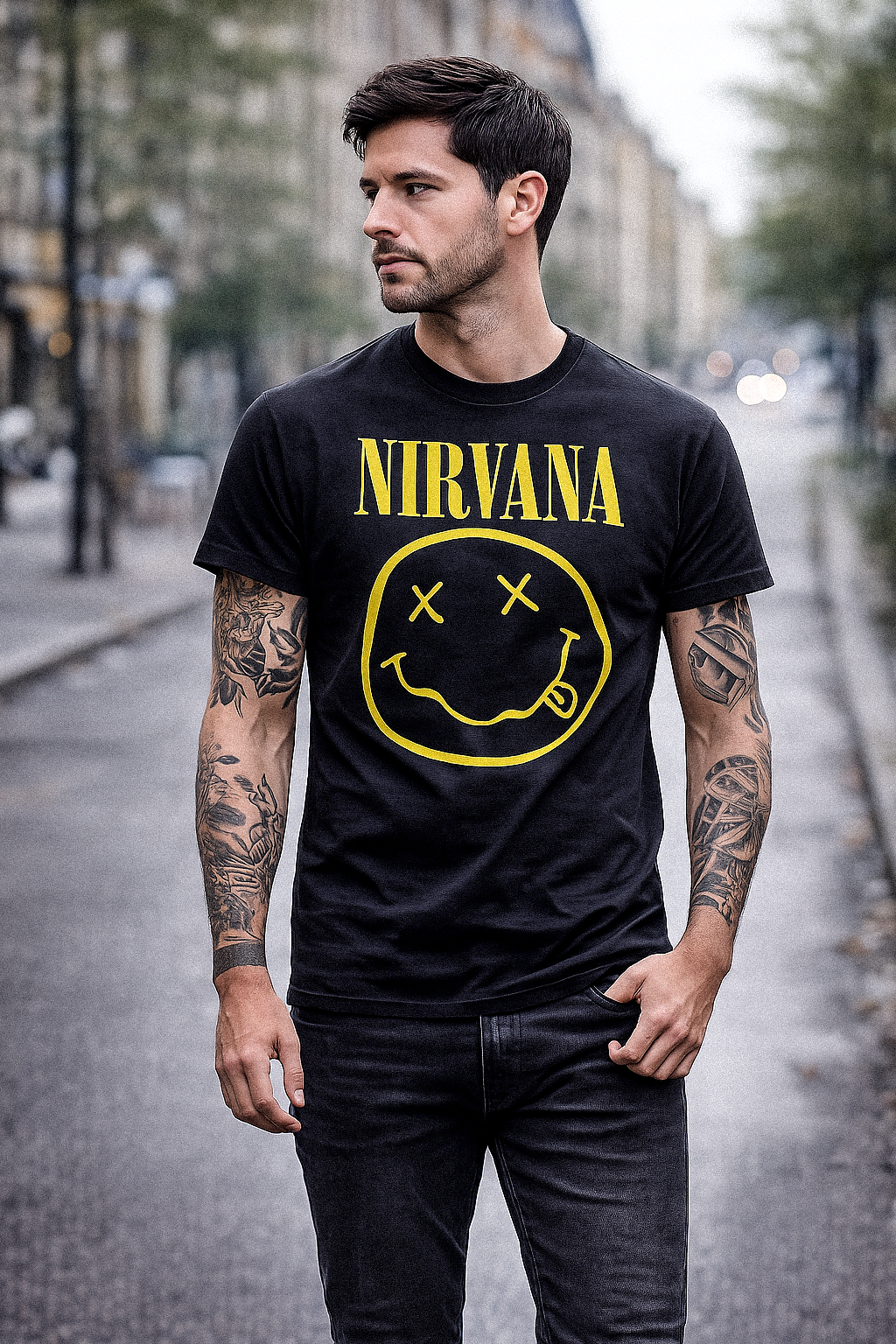 Nirvana: Yellow Smiley T-shirt