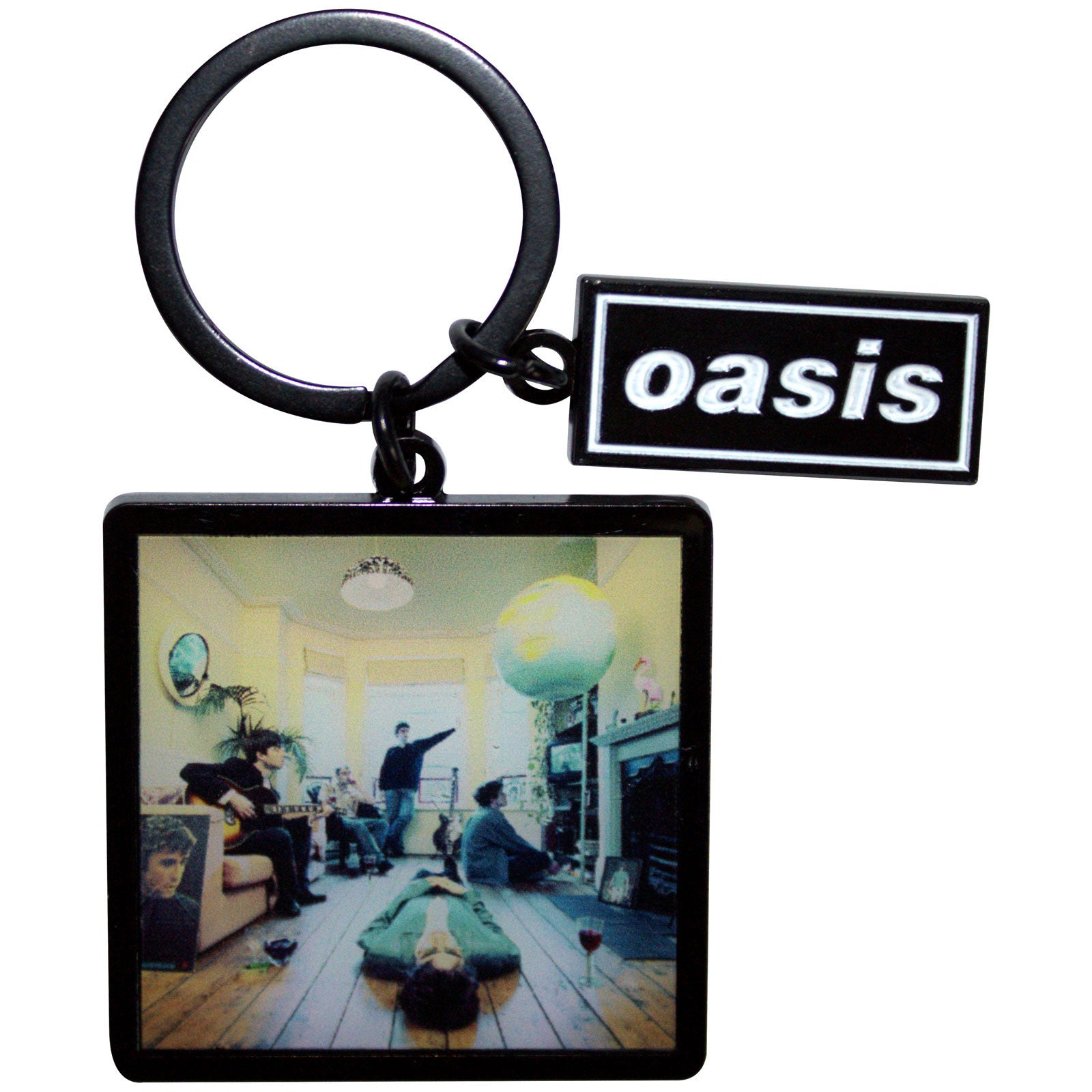 Oasis: Definitely Maybe Album Decca Logo Charm (Ex - Tour) Nøglering – officielt merchandise