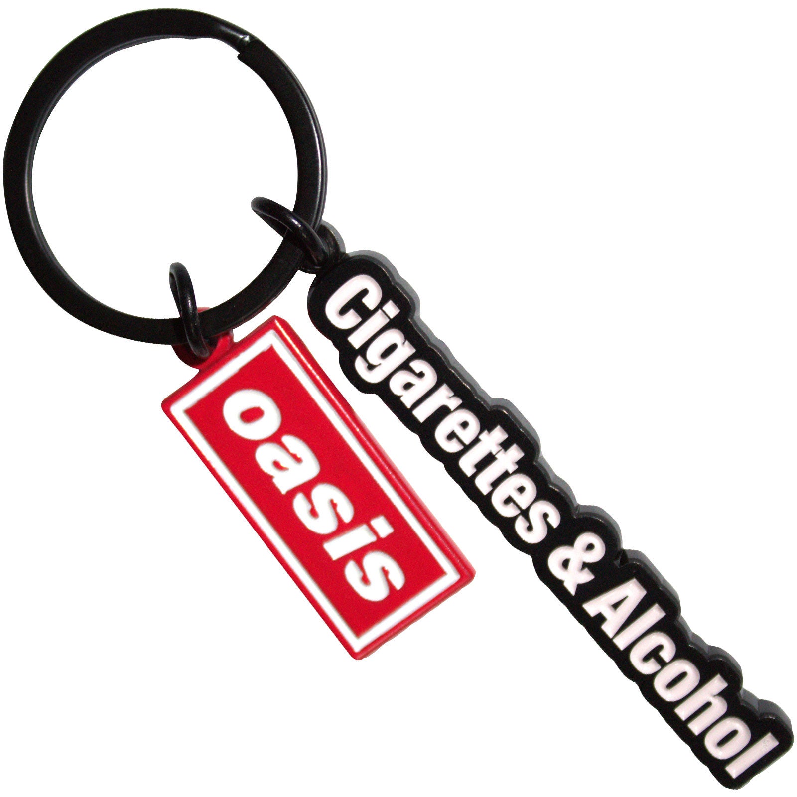 Oasis: Cigarettes & Alcohol Red Decca Logo Charm (Ex - Tour) Nøglering – officielt merchandise