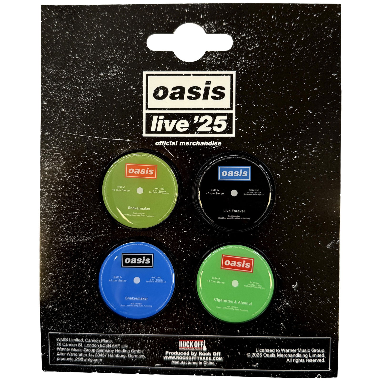 Oasis: Single Discs (Ex - Tour) Magnet – officielt merchandise