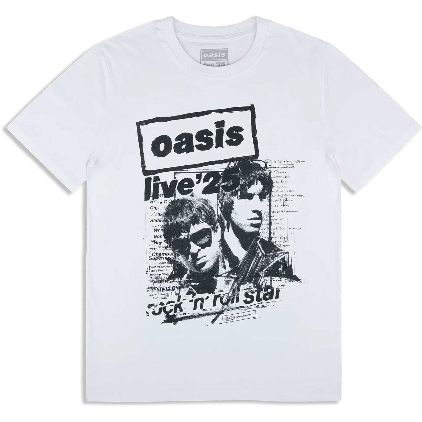 Oasis: Live '25 Rock N Roll Star (Ex - Tour) T-shirt – officielt merchandise