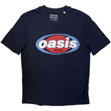 Oasis: Elliptical Logo (Navy Blue) (Ex - Tour) T-shirt – officielt merchandise