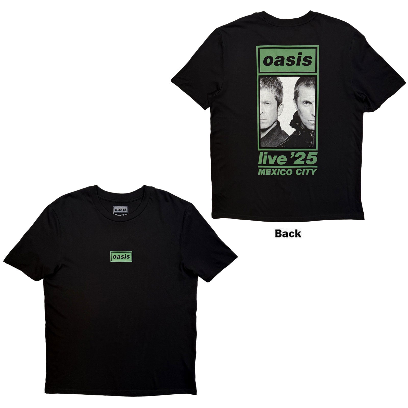 Oasis: Mexico City Half Faces Fan Store T-shirt – officielt merchandise