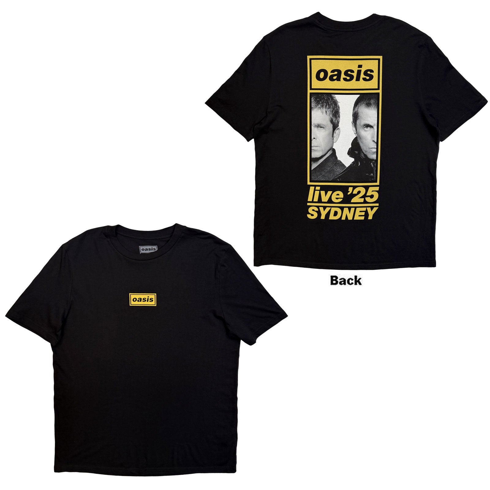 Oasis: Sydney Half Faces Fan Store T-shirt – officielt merchandise