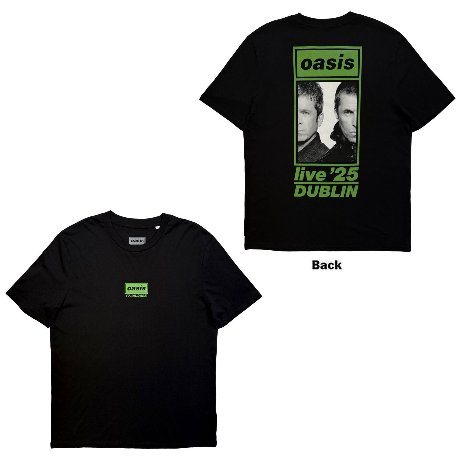 Oasis: Dublin 17 Aug Event T-shirt – officielt merchandise