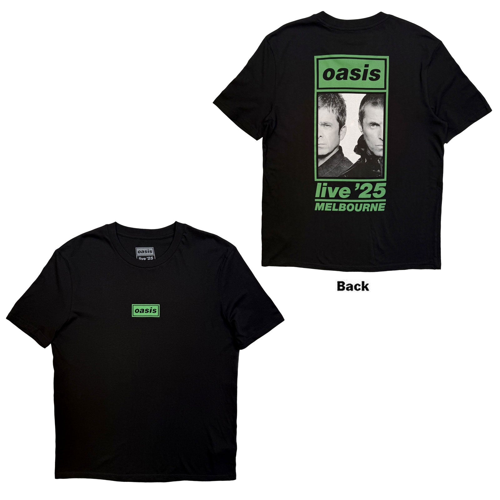 Oasis: Melbourne Half Faces Fan Store T-shirt – officielt merchandise