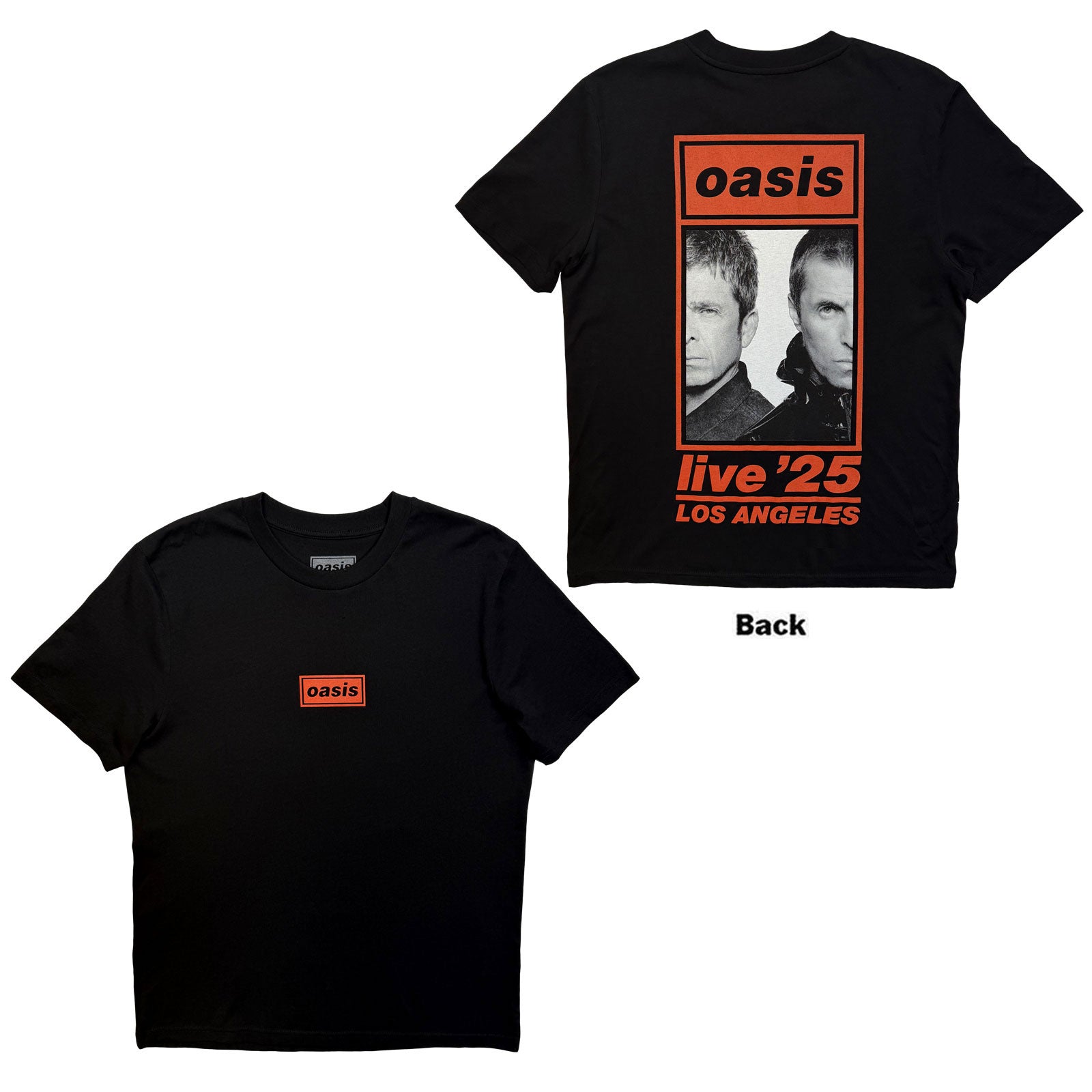 Oasis: Los Angeles Half Faces Fan Store T-shirt – officielt merchandise