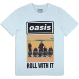 Oasis: Roll With It Single Cover (Light Blue) (Ex - Tour) T-shirt – officielt merchandise