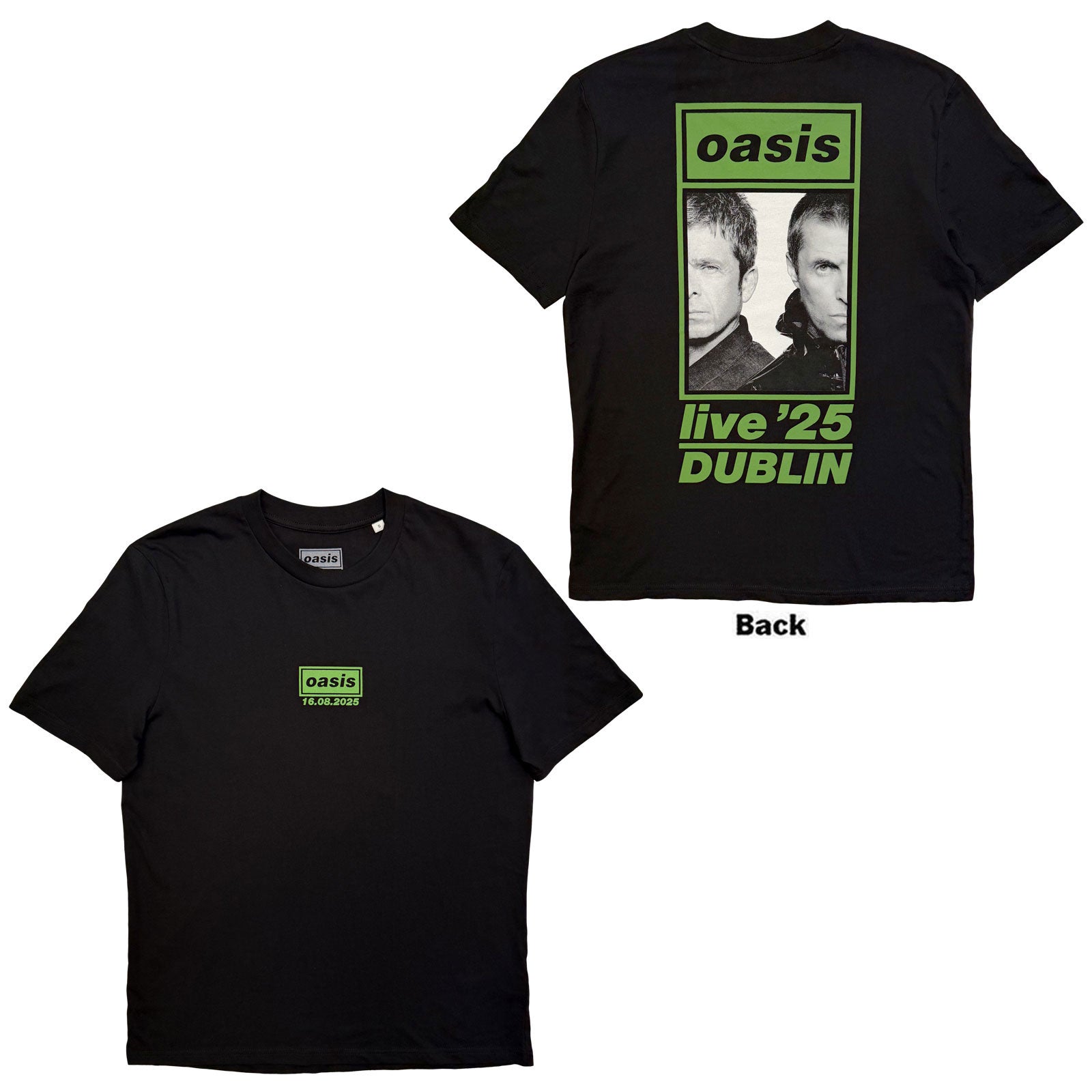 Oasis: Dublin 16.08.25 T-shirt – officielt merchandise