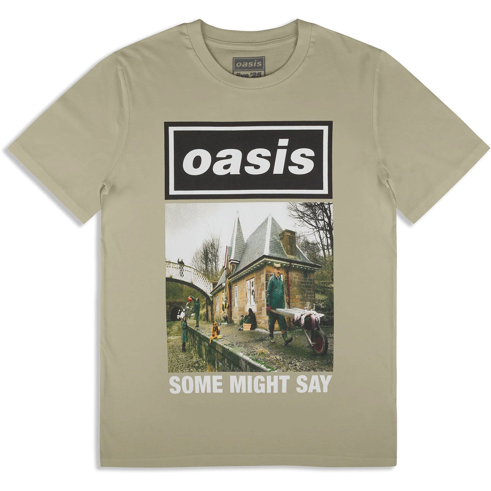 Oasis: Some Might Say Single Cover (Stone Grey) (Ex - Tour) T-shirt – officielt merchandise