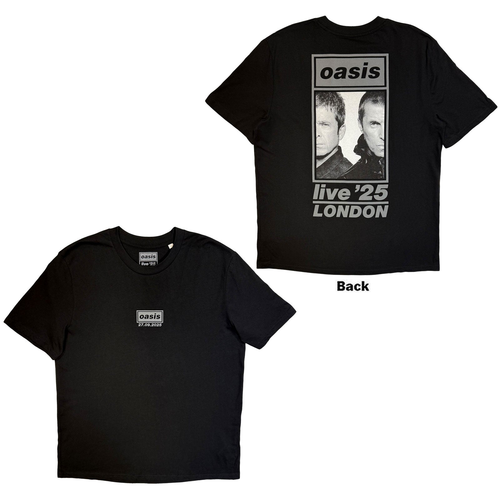 Oasis: London 27 Sept Event T-shirt – officielt merchandise