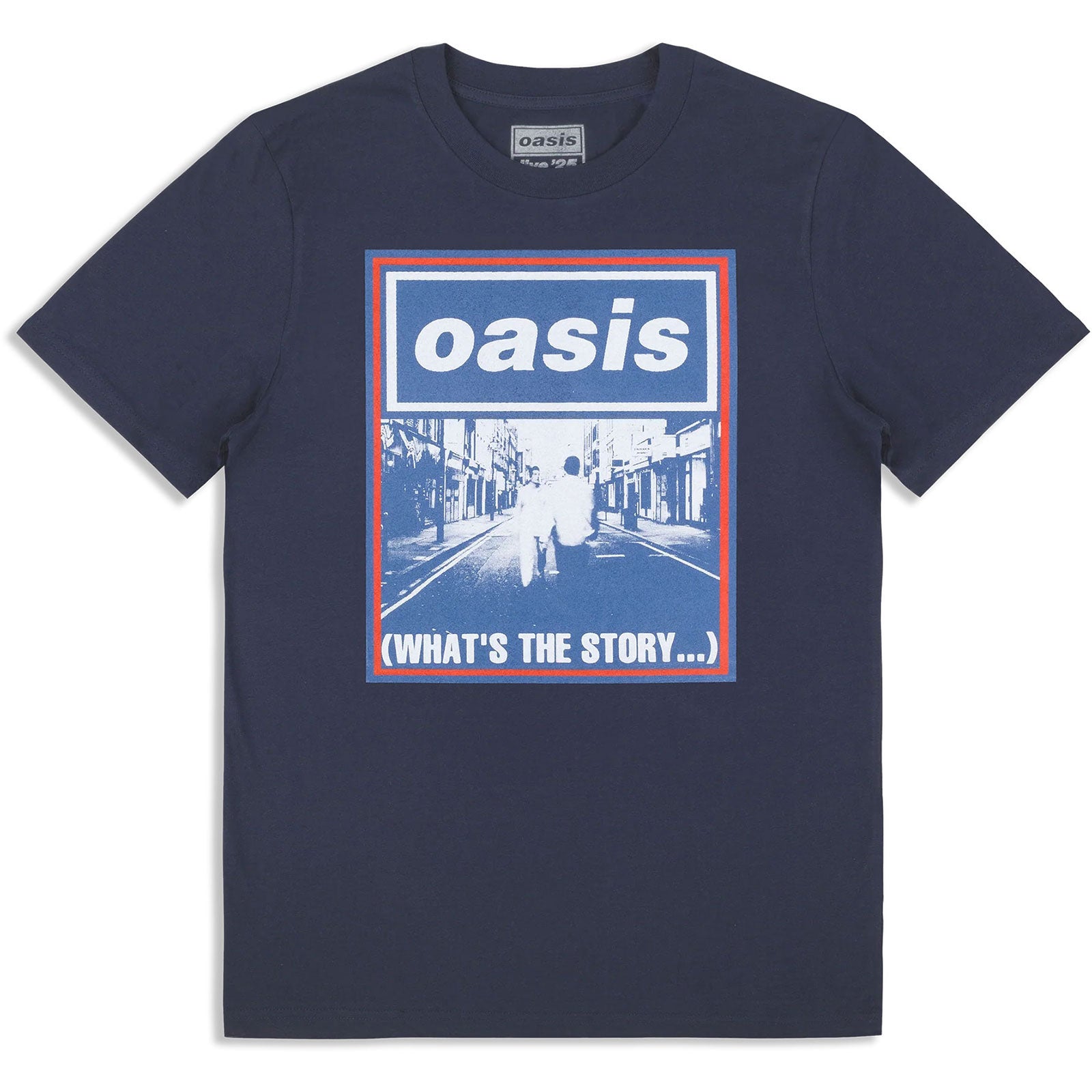 Oasis: What's The Story Blue Tone (Navy Blue) (Ex - Tour) T-shirt – officielt merchandise