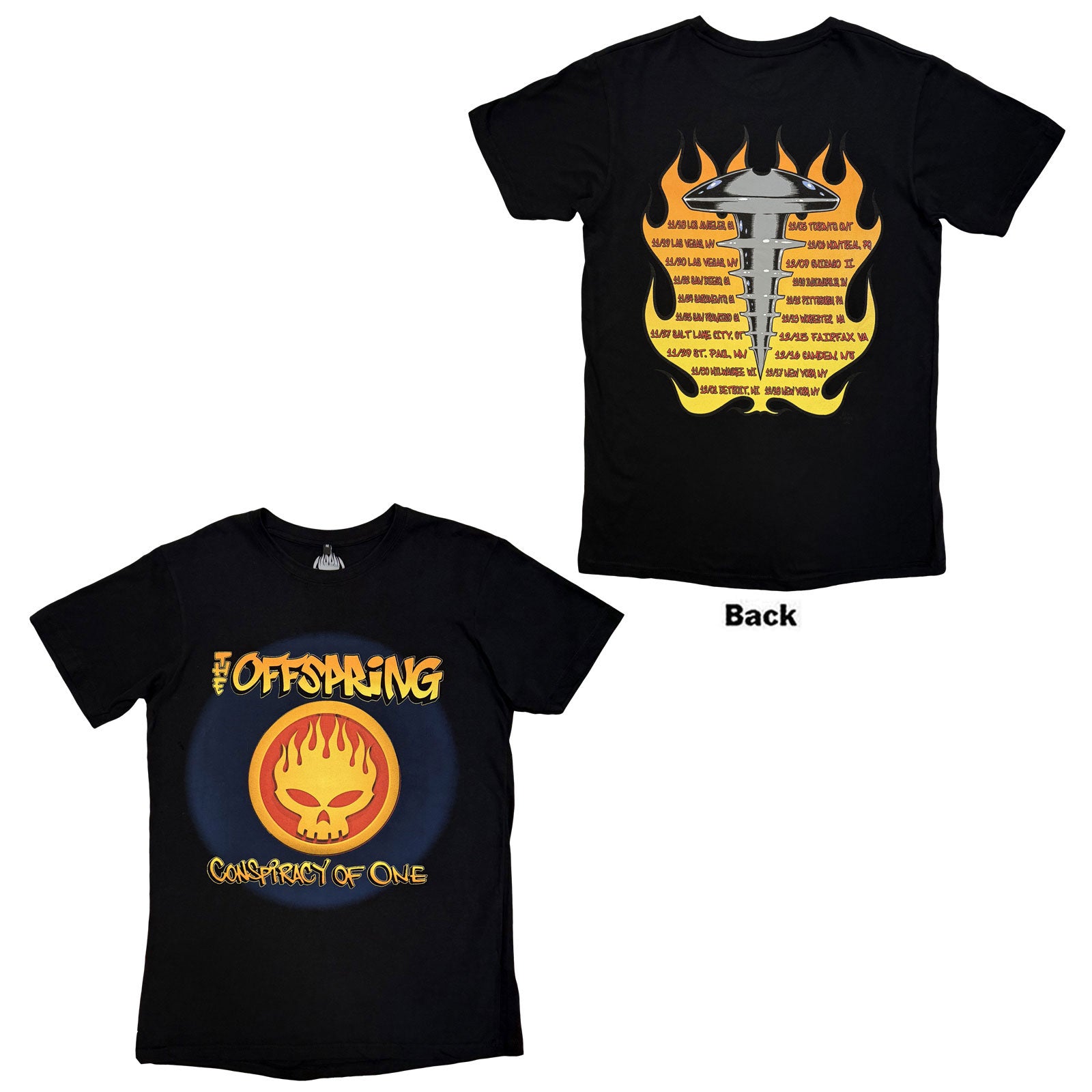 The Offspring: Conspiracy Of One Tour '00 T-shirt – officielt merchandise