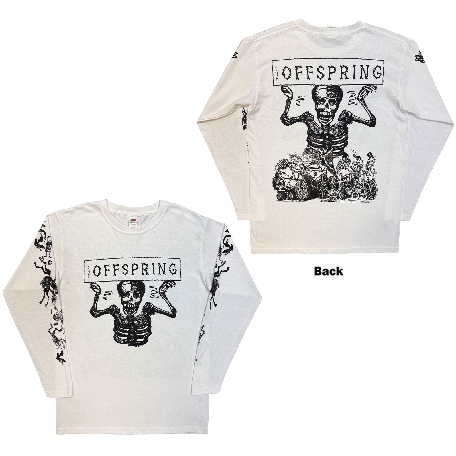 The Offspring: Skeletons Long Sleeve T-Shirt (Back Print)