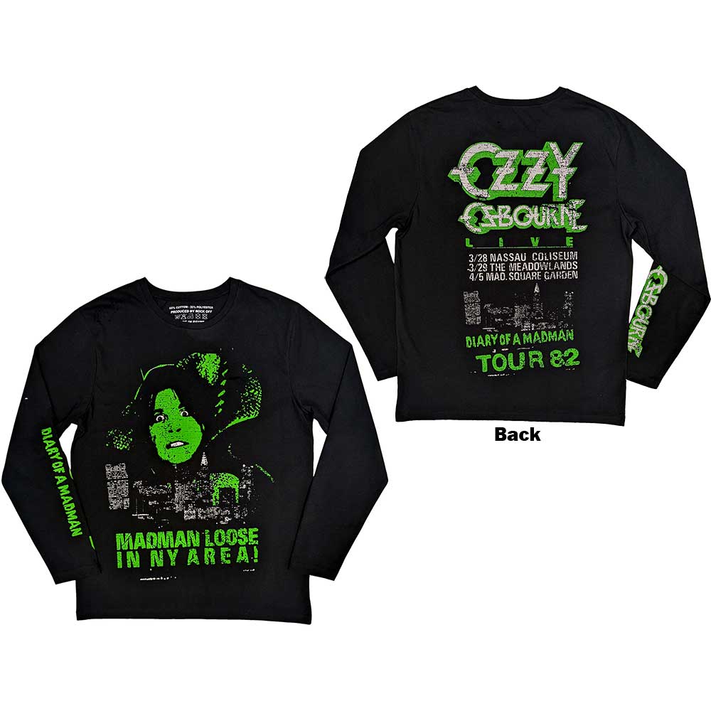 Ozzy Osbourne: Madman Loose (Back & Sleeve Print) Long Sleeve – officielt merchandise