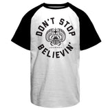 Don't Stop Believin' Circle Baseball T-Shirt