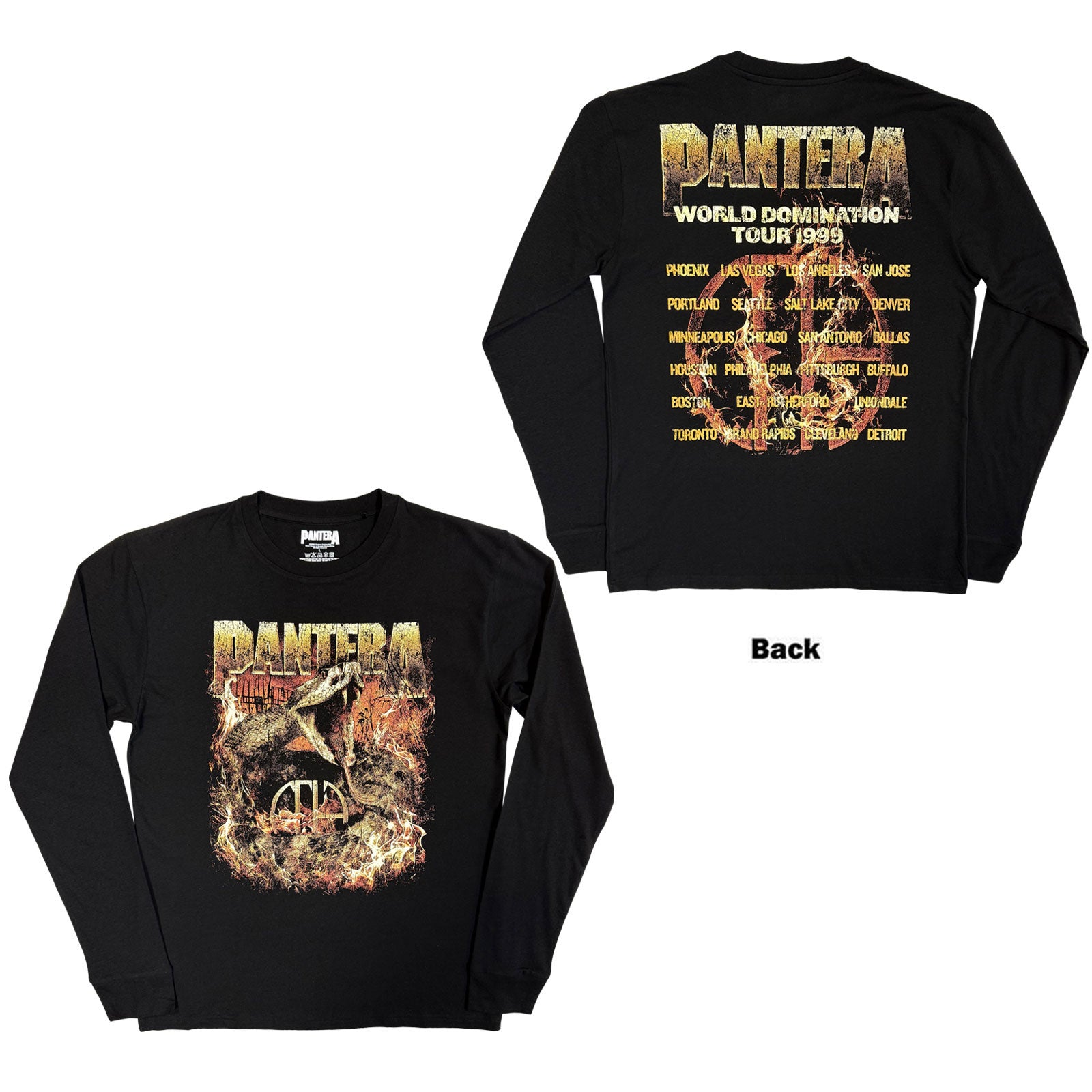 Pantera: World Domination Tour Long Sleeve – officielt merchandise