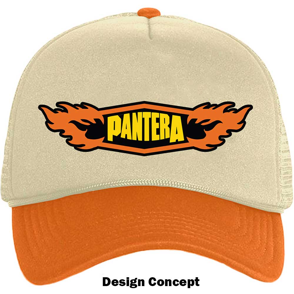 Pantera Unisex Mesh Back Cap: Flames Logo