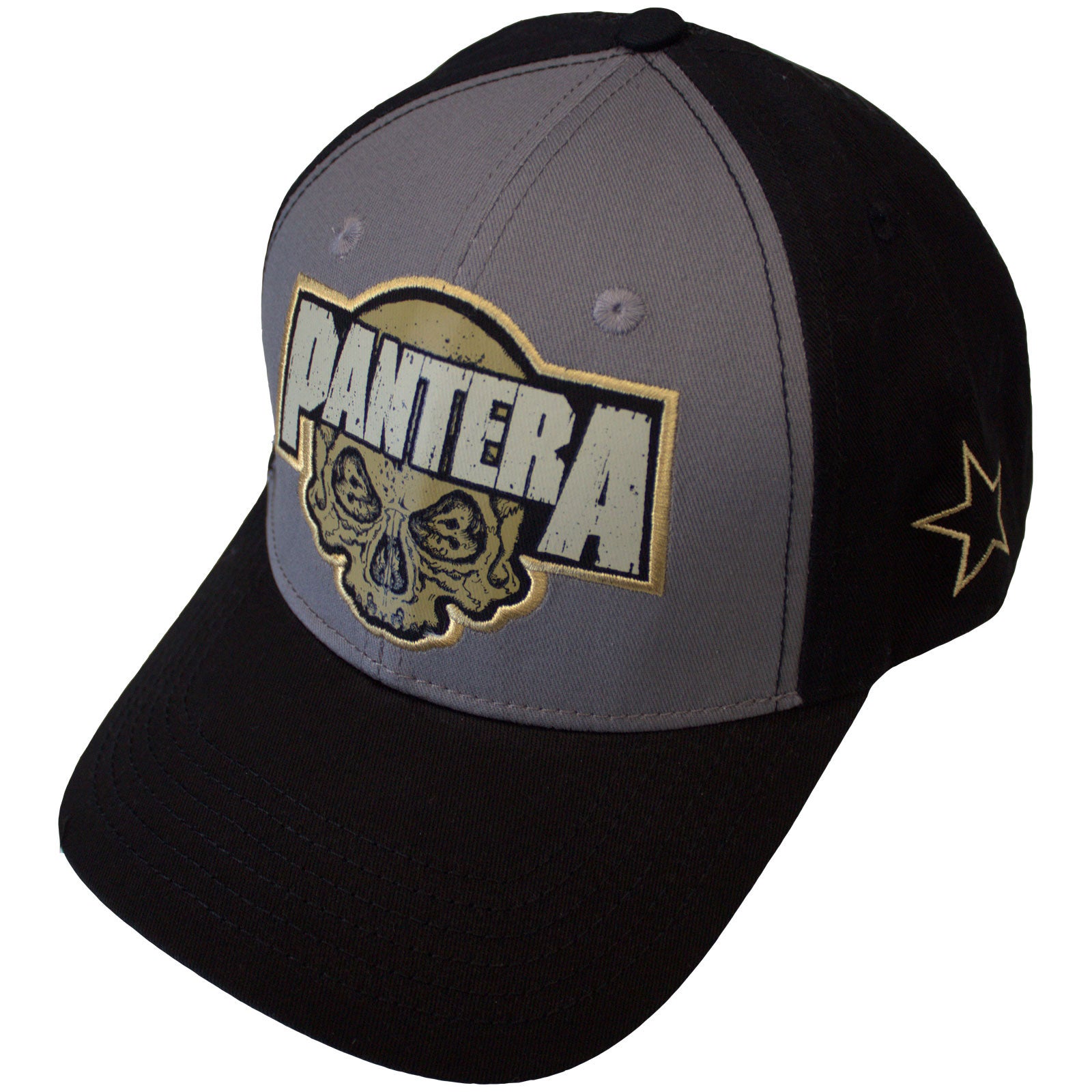 Pantera: Skull (Black & Charcoal Grey) (Side Print) Cap – officielt merchandise