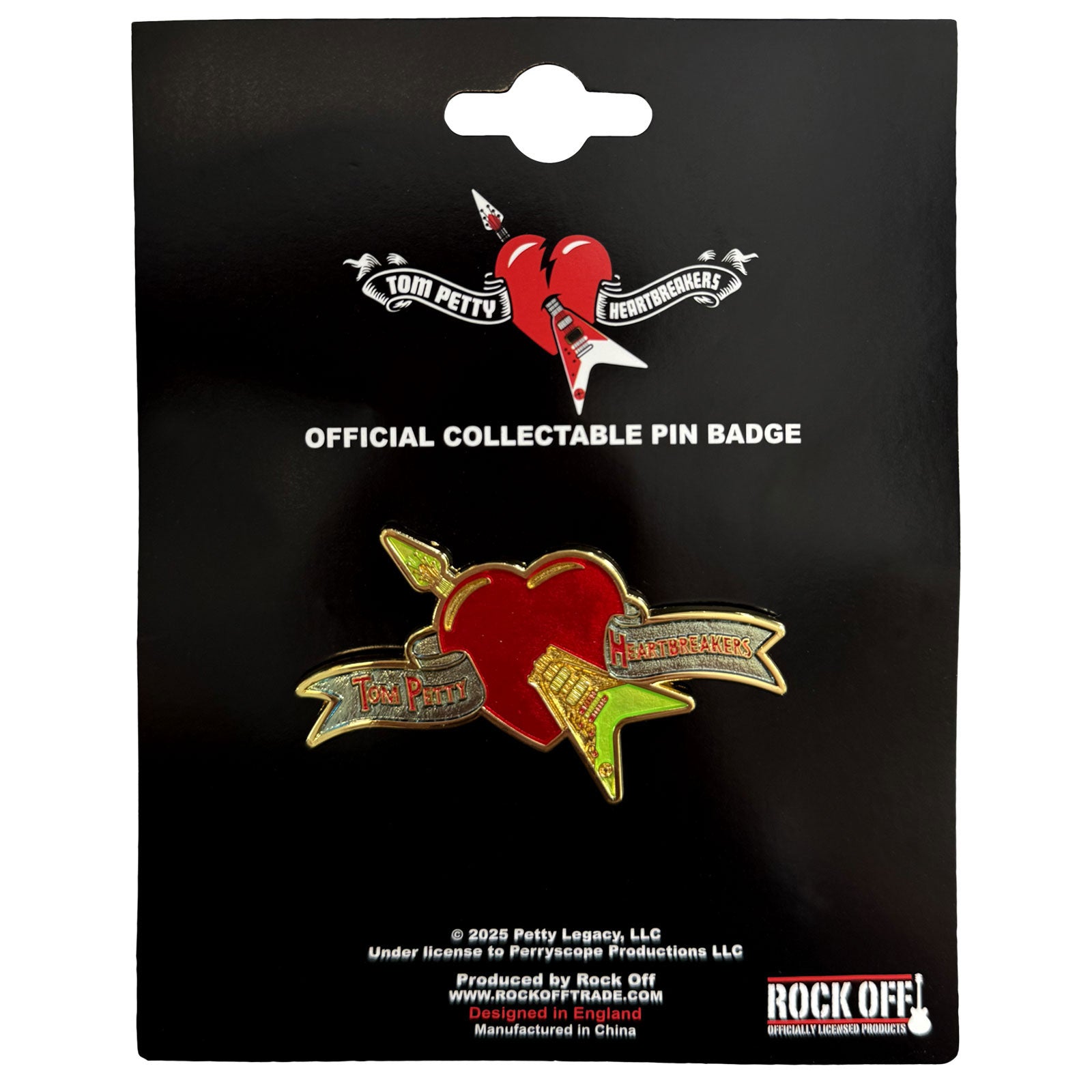 Tom Petty & The Heartbreakers: Flying Heart Pin Badge