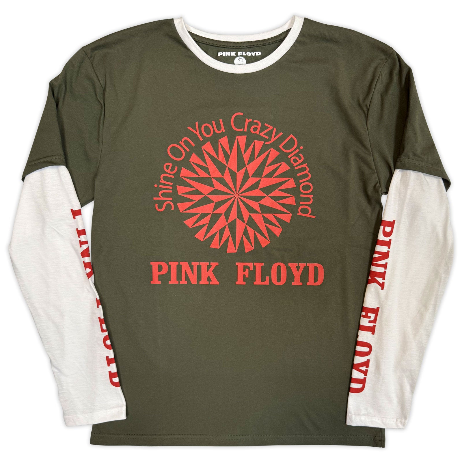 Pink Floyd: Shine On (Green & White) (Sleeve Print) Long Sleeve – officielt merchandise