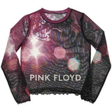 Pink Floyd: Knebworth '90 Long Sleeve Crop Top (Kvinder) (Mesh)