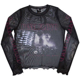 Pink Floyd: Live Band Long Sleeve Crop Top (Kvinder) (Mesh)