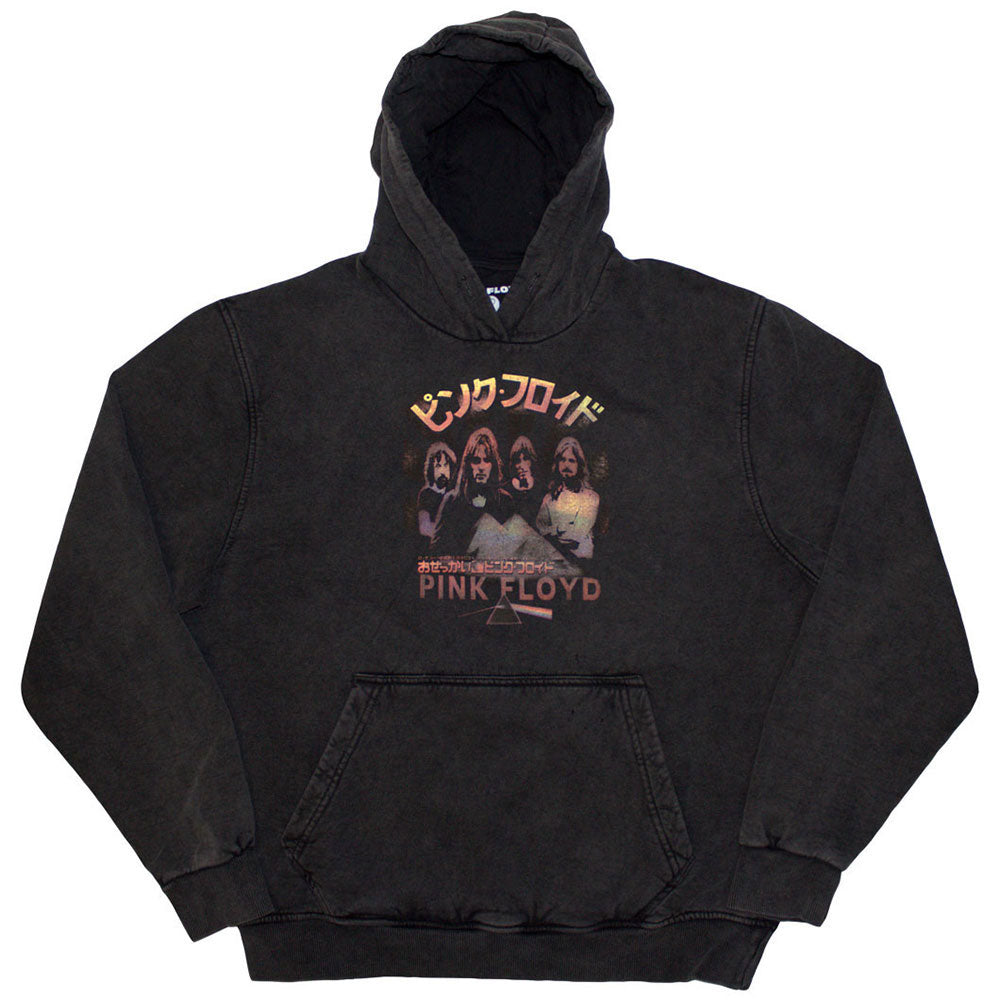 Pink Floyd: Japan Poster Stone Wash Pullover Hoodie (Wash)