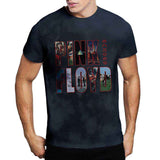 Pink Floyd: Echoes Album Montage (Dip - Dye On Black) (Wash Collection) T-shirt – officielt merchandise