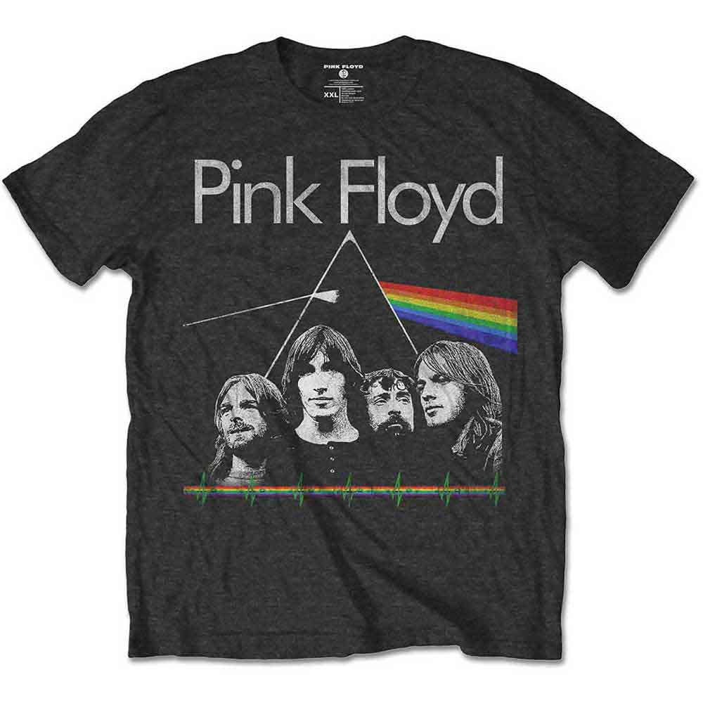 Pink Floyd: Dark Side of the Moon Band & Pulse T-shirt – officielt merchandise