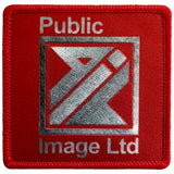 PIL (Public Image Ltd): Brushed Steel Logo & Text Patch – officielt merchandise