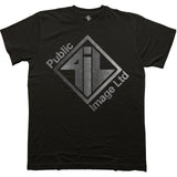 PIL (Public Image Ltd): Brushed Steel Logo & Text T-Shirt
