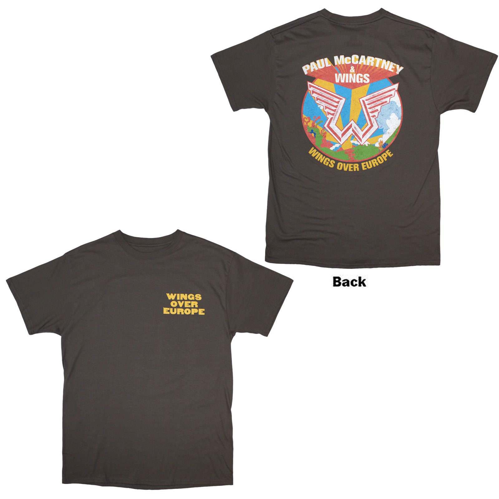 Paul McCartney: Wings Over Europe T-Shirt (Back Print)