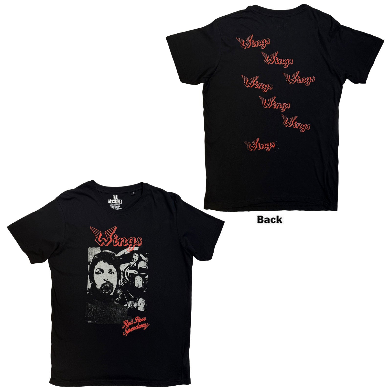 Paul McCartney: Wings Collage T-shirt – officielt merchandise