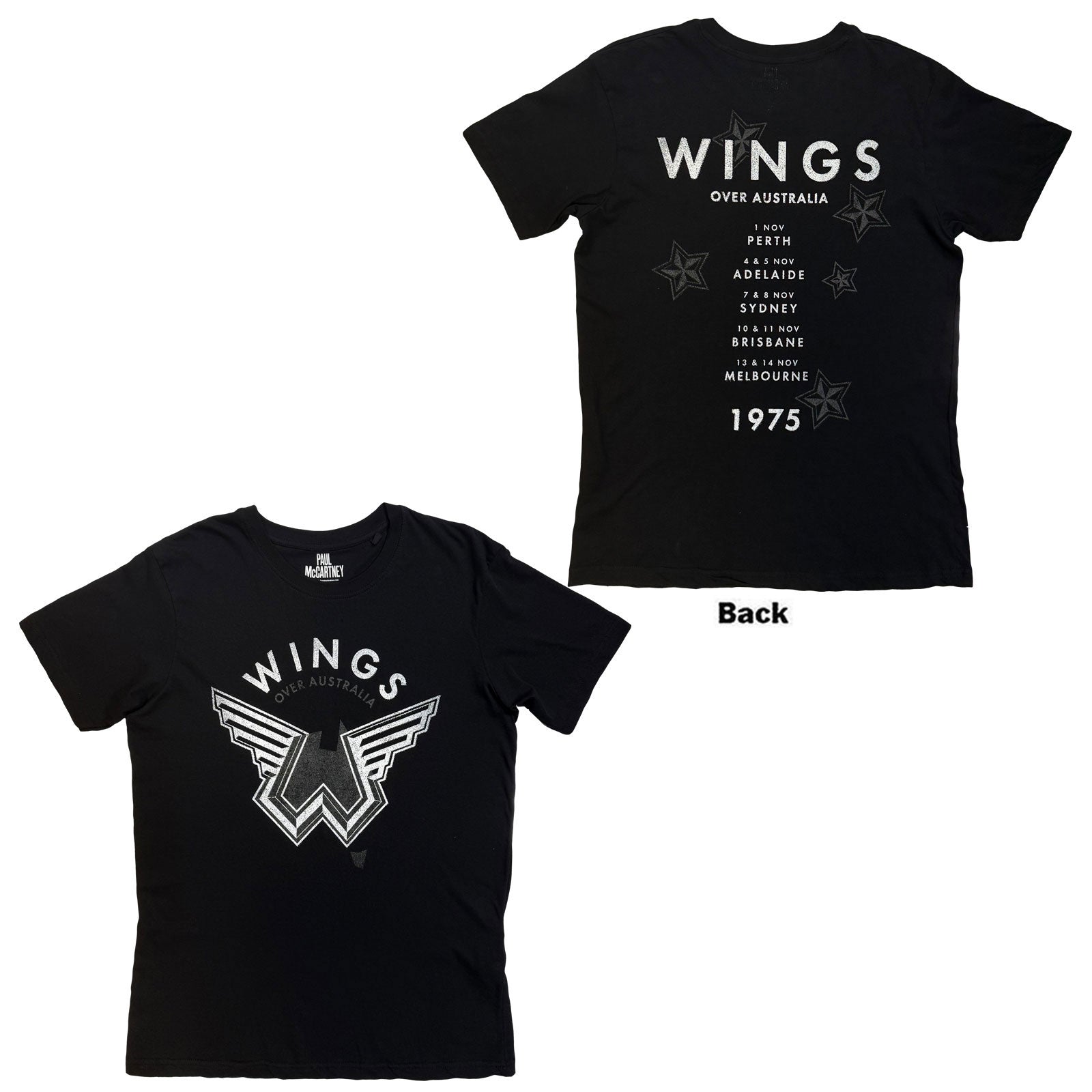 Paul McCartney: Wings Over Australia T-shirt – officielt merchandise