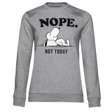 Nope. Not Today Girly Sweatshirt Girly Sweatshirt fra Peanuts