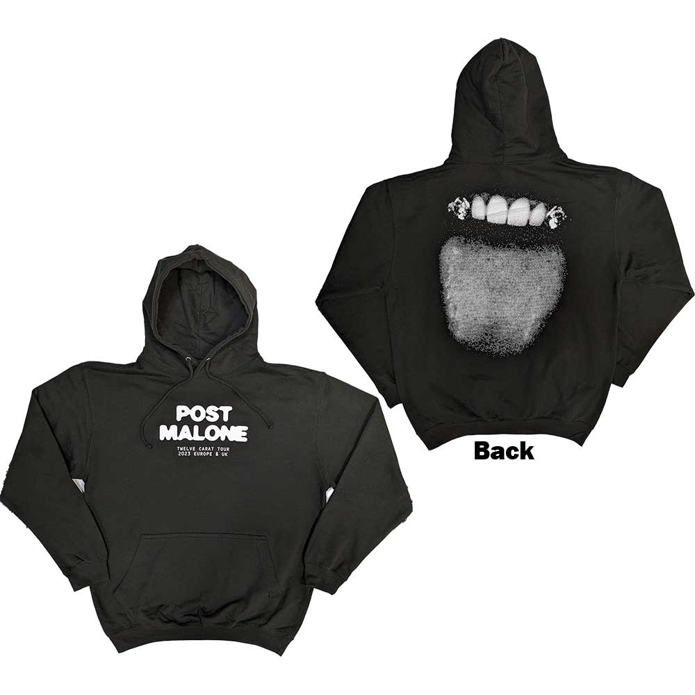 Post Malone: Fangs 2023 Tour Dates Pullover Hoodie (Back Print)