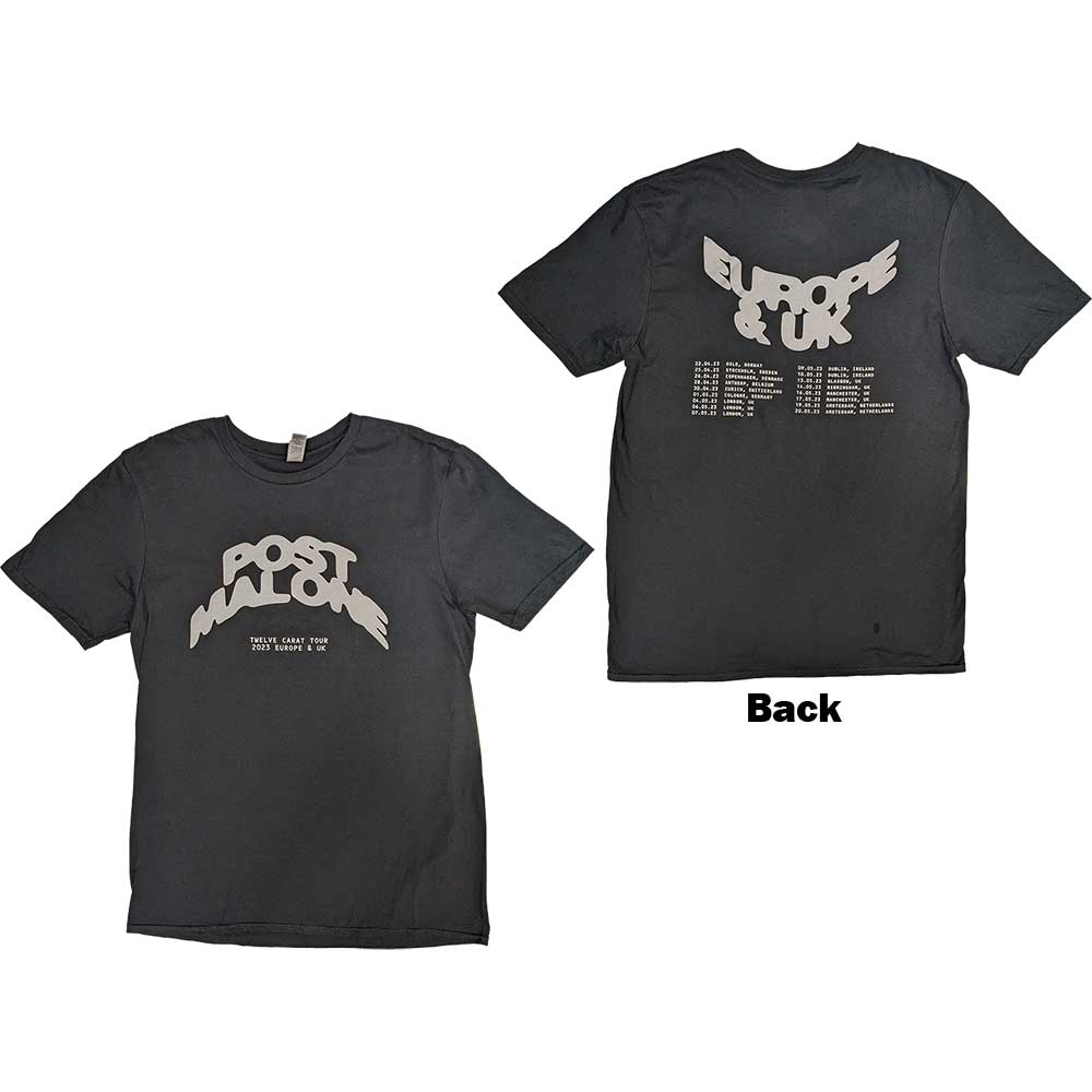 Post Malone: Curved Logo 2023 Tour Dates T-Shirt