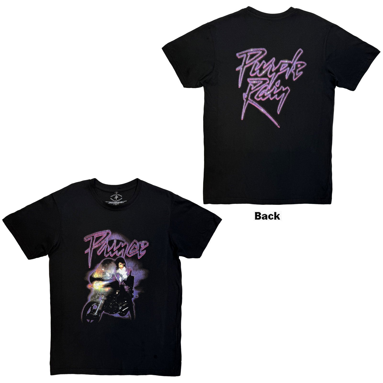 Prince: Purple Rain Logo Outline T-shirt – officielt merchandise