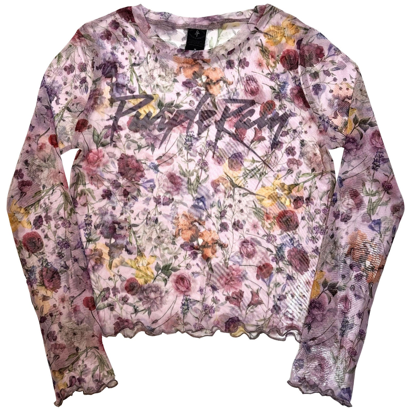 Prince: Purple Rain Logo Floral Long Sleeve – officielt merchandise