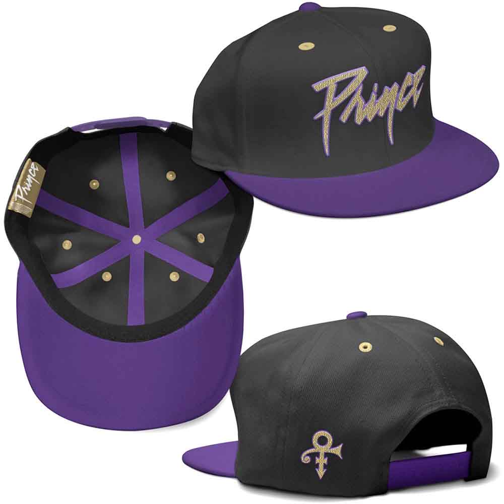 Prince: Gold Logo & Symbol Cap – officielt merchandise
