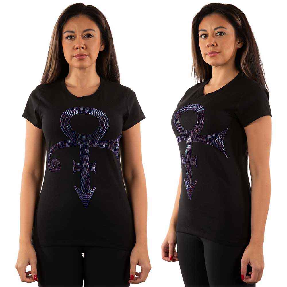 Prince: Purple Symbol (Embellished) T-shirt – officielt merchandise