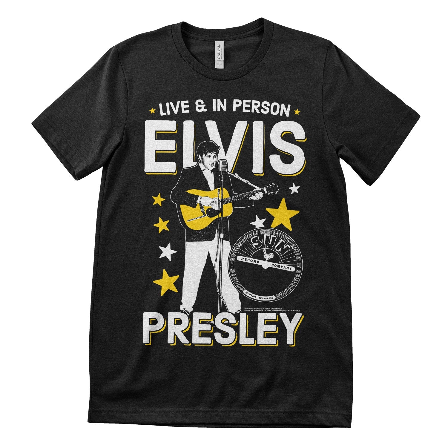 Elvis Presley - Live & In Person T-Shirt T-Shirt fra Elvis Presley