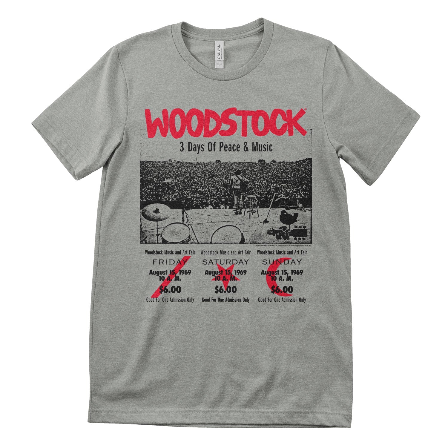 Woodstock - 3 Day Ticket T-Shirt T-Shirt fra Woodstock