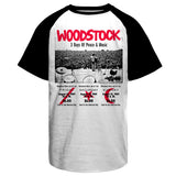 Woodstock - 3 Day Ticket Baseball T-Shirt Baseball T-Shirt fra Woodstock