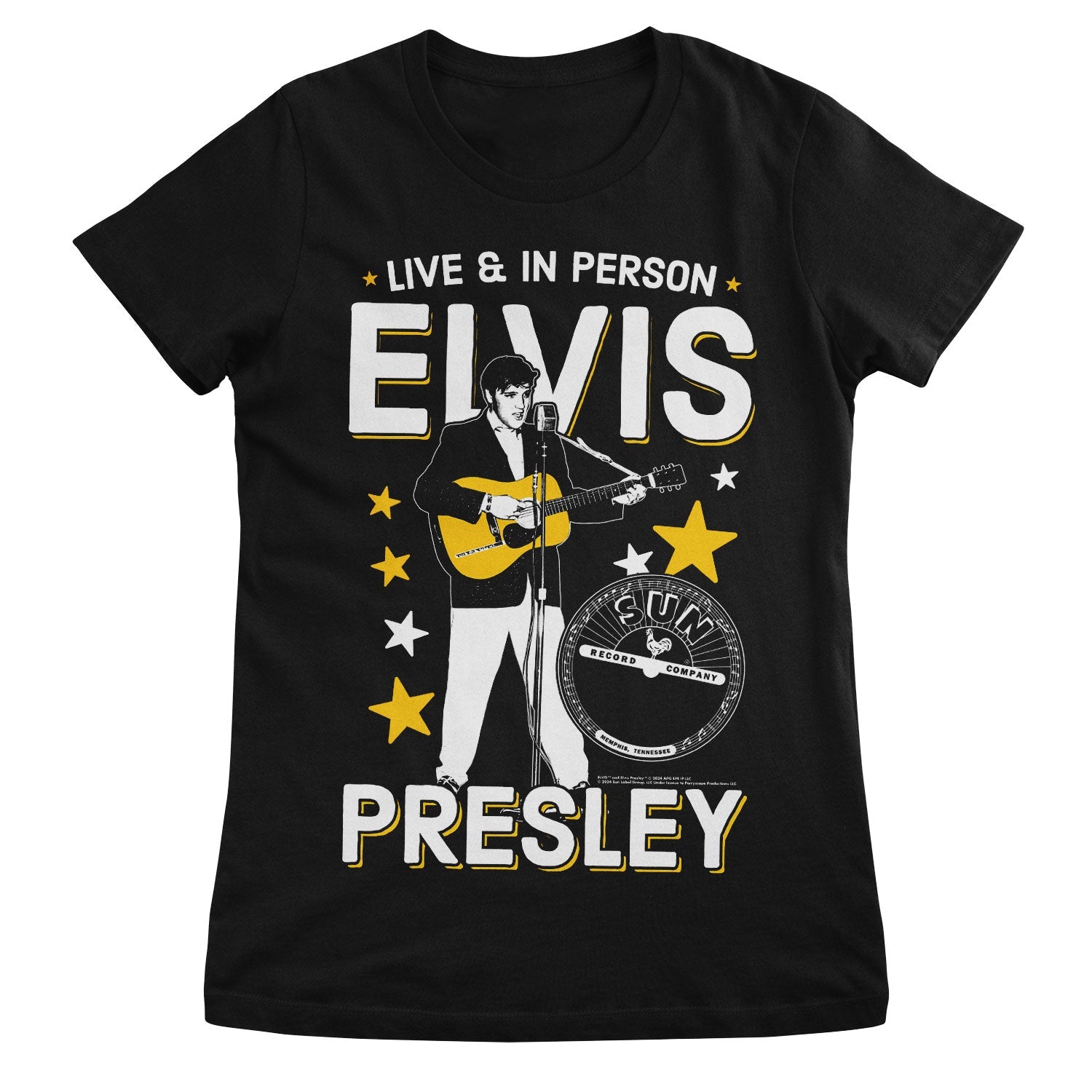 Elvis Presley - Live & In Person Girly Tee Girly Tee fra Elvis Presley