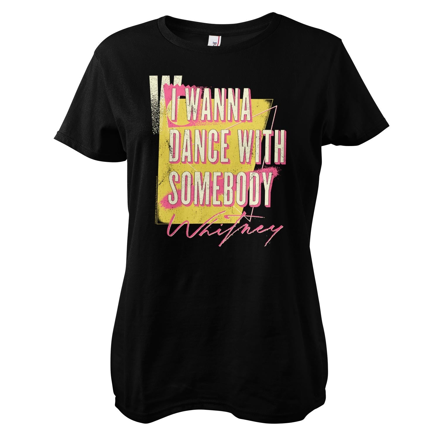 I Wanna Dance With Somebody Washed Girly Tee Girly Tee fra Whitney Houston