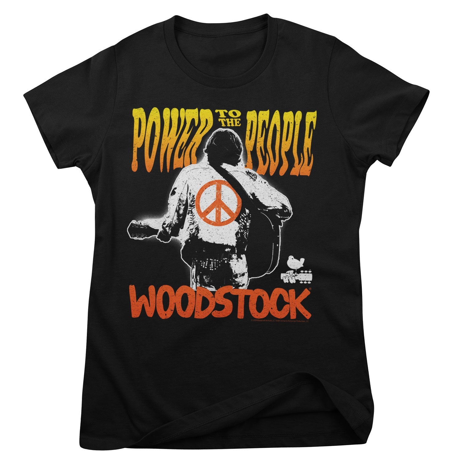 Power To The People Girly Tee Girly Tee fra Woodstock