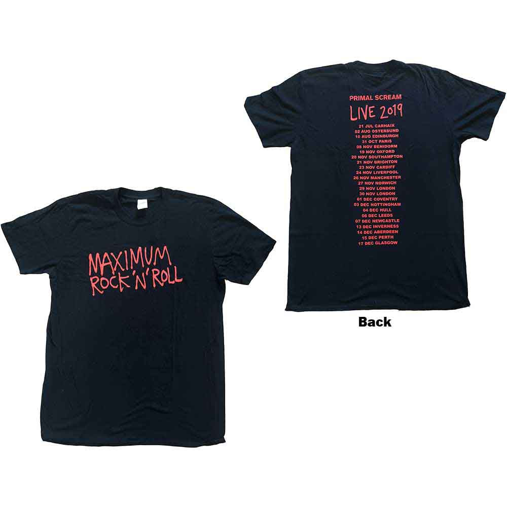 Primal Scream: Maximum RnR T-shirt – officielt merchandise